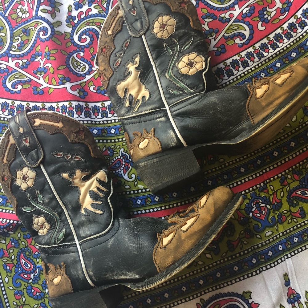 Girls Dan Post Geronimo Cowboy Boots size 11
